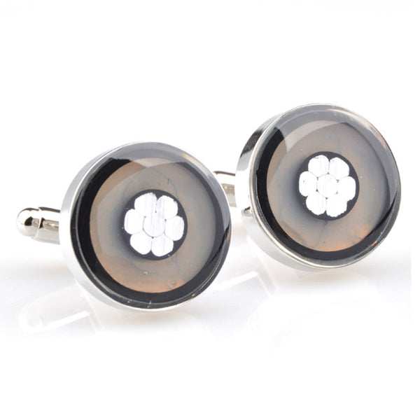 Enamel Dropping Glue Cufflinks