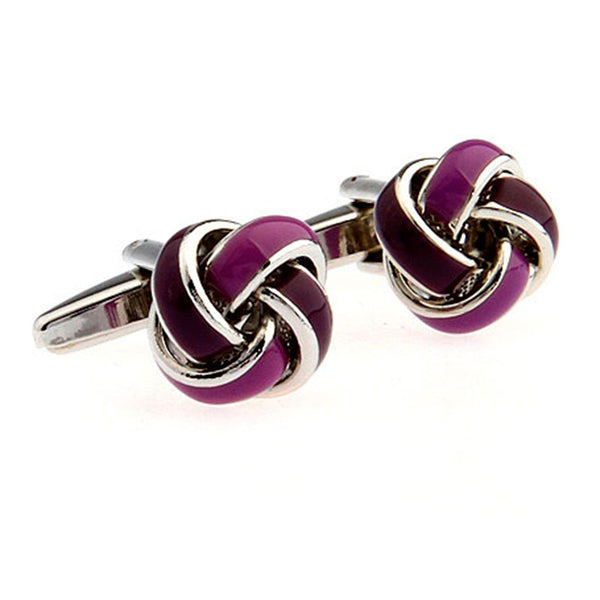 Laser Laser Chinese Knot Enamel Dropping Glue Cufflinks