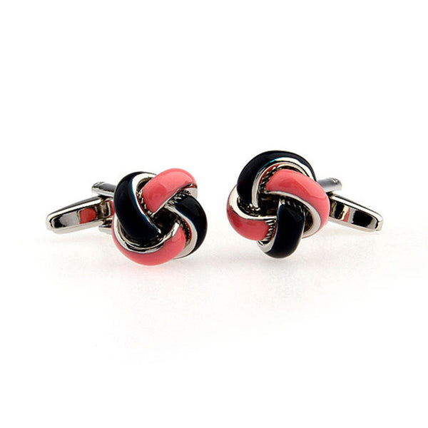 Laser Laser Chinese Knot Enamel Dropping Glue Cufflinks