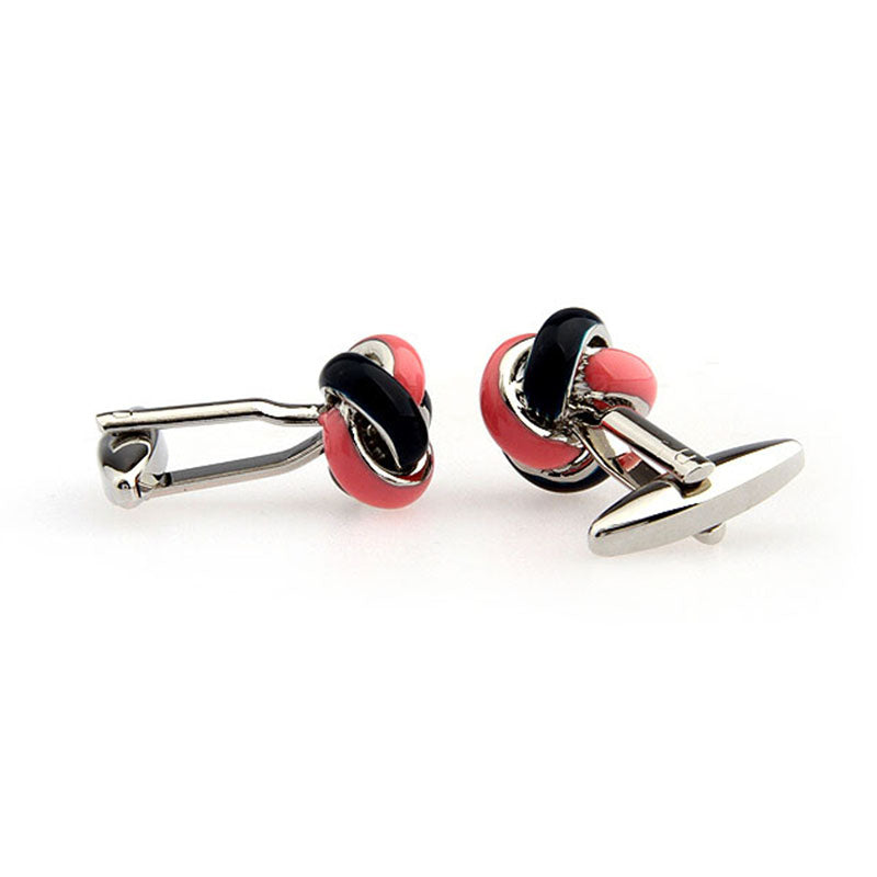 Laser Laser Chinese Knot Enamel Dropping Glue Cufflinks