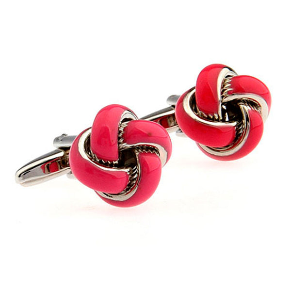 Laser Laser Chinese Knot Enamel Dropping Glue Cufflinks