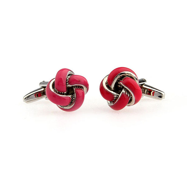 Laser Laser Chinese Knot Enamel Dropping Glue Cufflinks