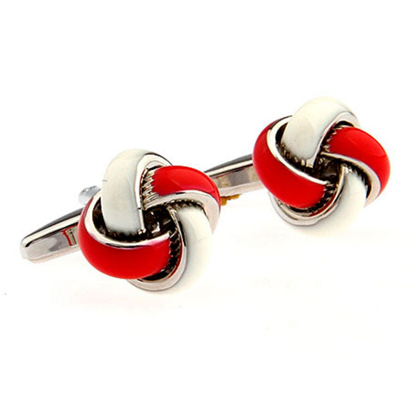 Laser Laser Chinese Knot Enamel Dropping Glue Cufflinks