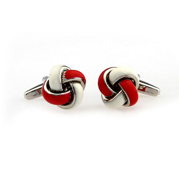 Laser Laser Chinese Knot Enamel Dropping Glue Cufflinks