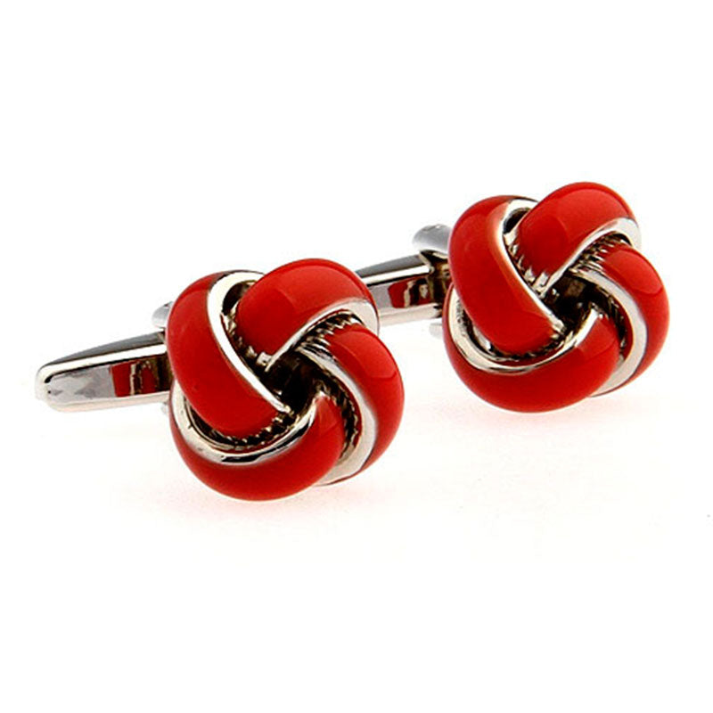 Laser Laser Chinese Knot Enamel Dropping Glue Cufflinks