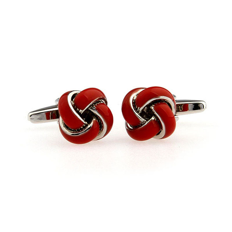 Laser Laser Chinese Knot Enamel Dropping Glue Cufflinks