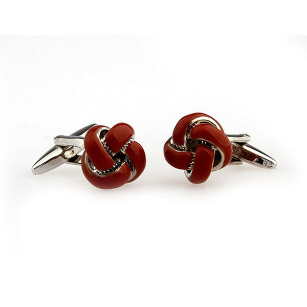 Laser Laser Chinese Knot Enamel Dropping Glue Cufflinks