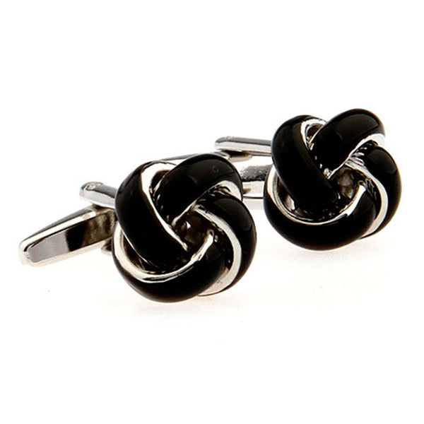 Laser Laser Chinese Knot Enamel Dropping Glue Cufflinks