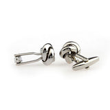 Laser Laser Chinese Knot Plain Colour Metal Cufflinks