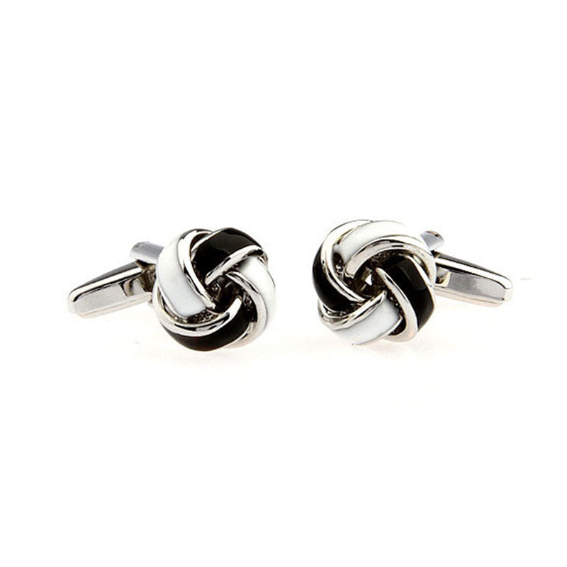 Laser Laser Chinese Knot Enamel Dropping Glue Cufflinks