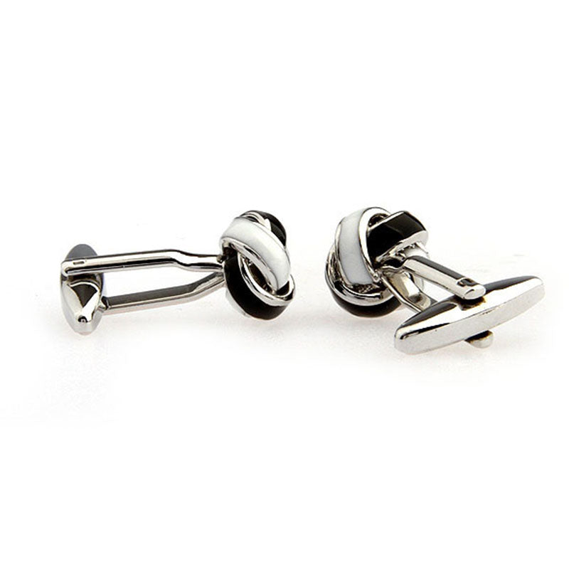 Laser Laser Chinese Knot Enamel Dropping Glue Cufflinks