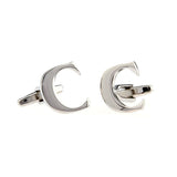 Number Letter Plain Colour Metal Cufflinks