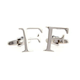 Number Letter Plain Colour Metal Cufflinks