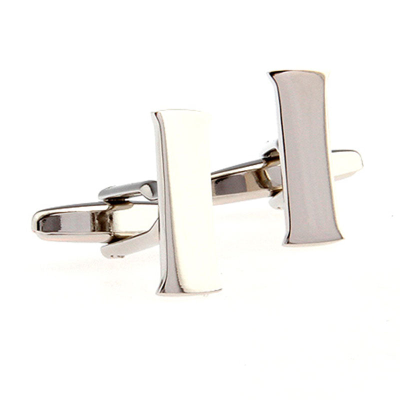 Number Letter Plain Colour Metal Cufflinks