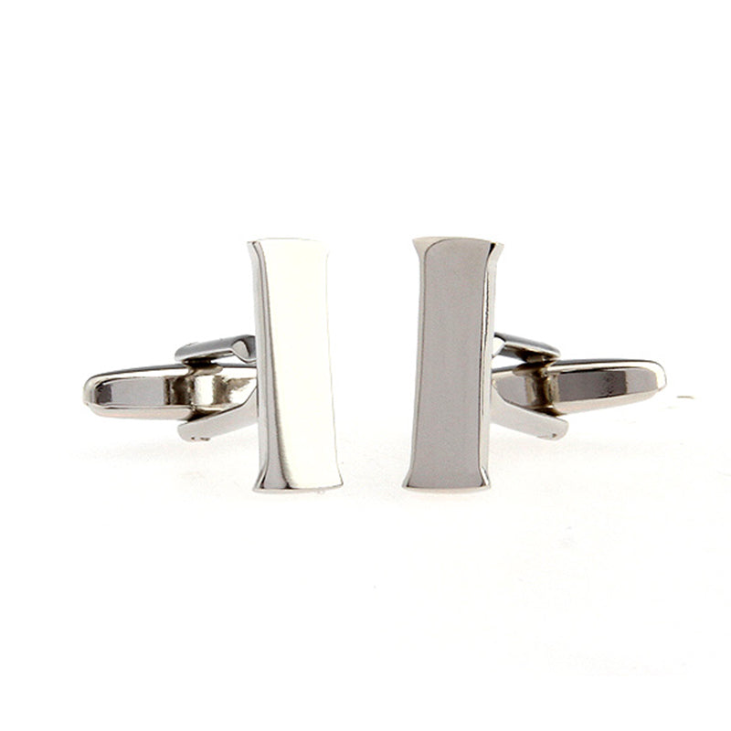 Number Letter Plain Colour Metal Cufflinks