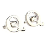 Number Letter Plain Colour Metal Cufflinks