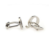 Number Letter Plain Colour Metal Cufflinks