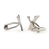 Number Letter Plain Colour Metal Cufflinks