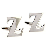 Number Letter Plain Colour Metal Cufflinks