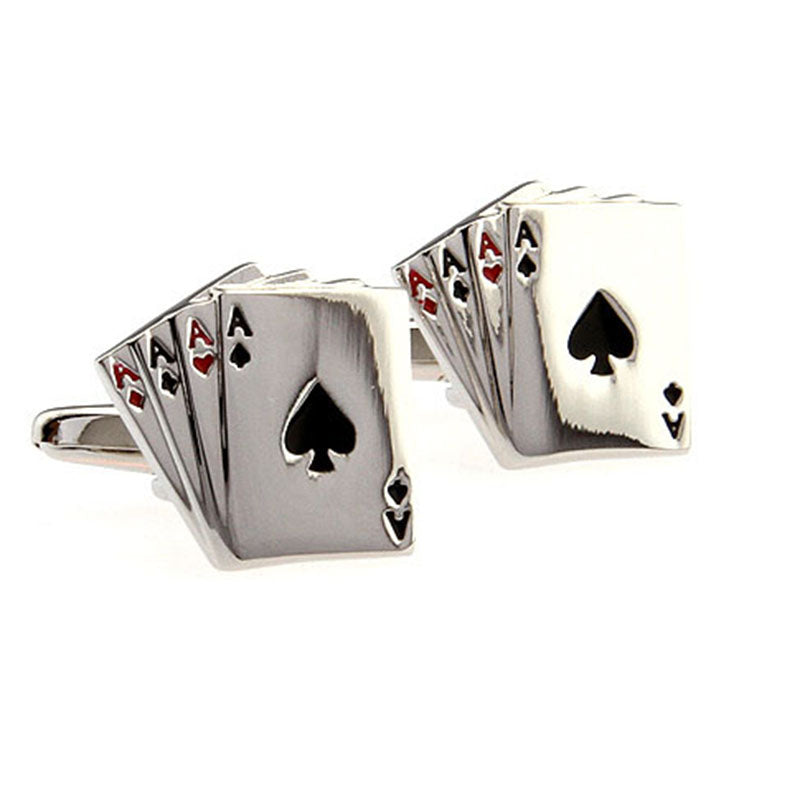 Movies Gambling Enamel Dropping Glue Cufflinks