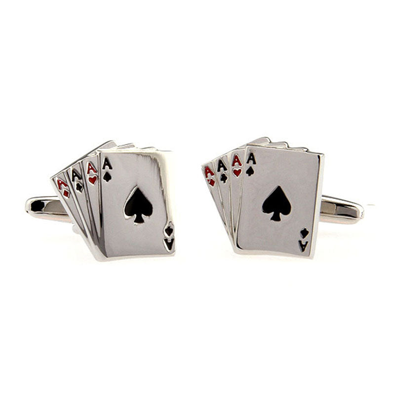 Movies Gambling Enamel Dropping Glue Cufflinks