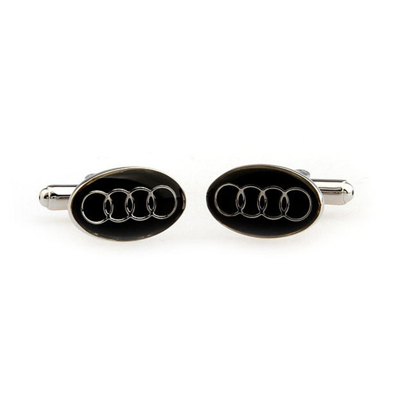 Car Logo Traffic Enamel Dropping Glue Cufflinks