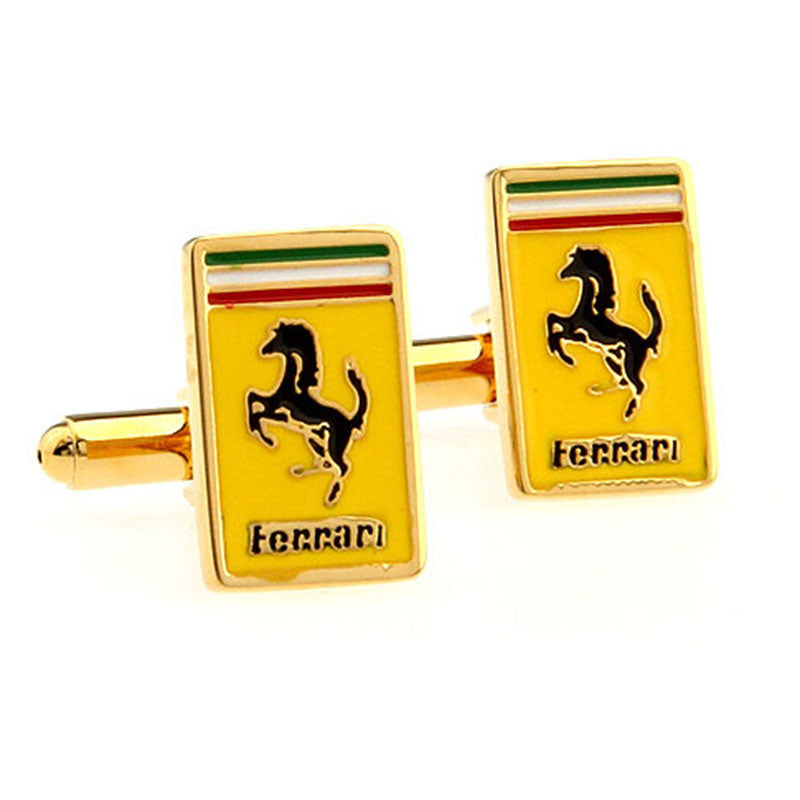 Car Logo Traffic Enamel Dropping Glue Cufflinks