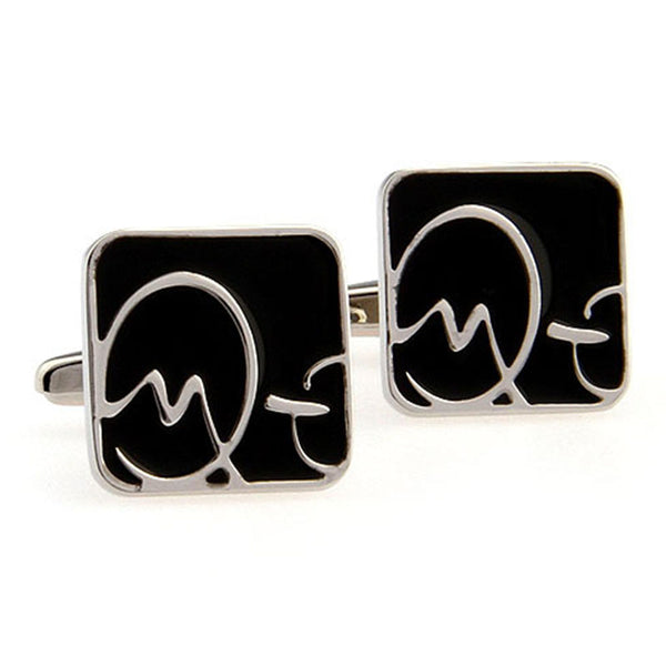 Enamel Dropping Glue Cufflinks