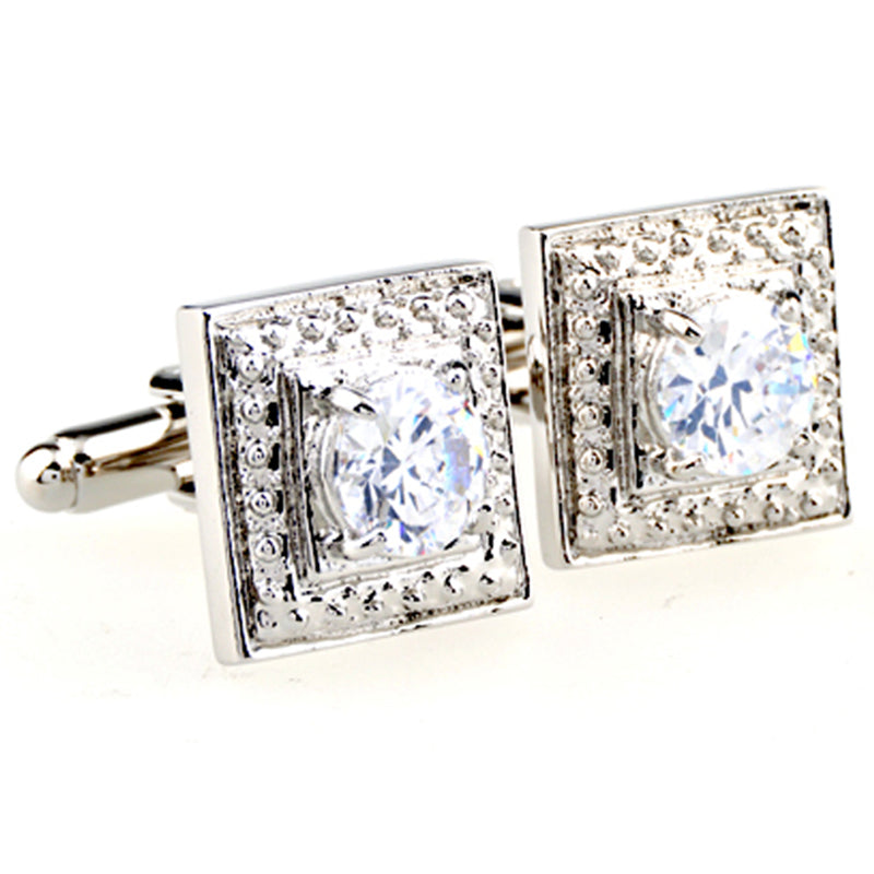 Crystal Zircon Cufflinks