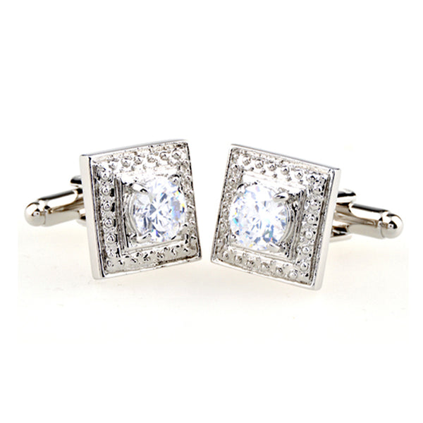 Crystal Zircon Cufflinks