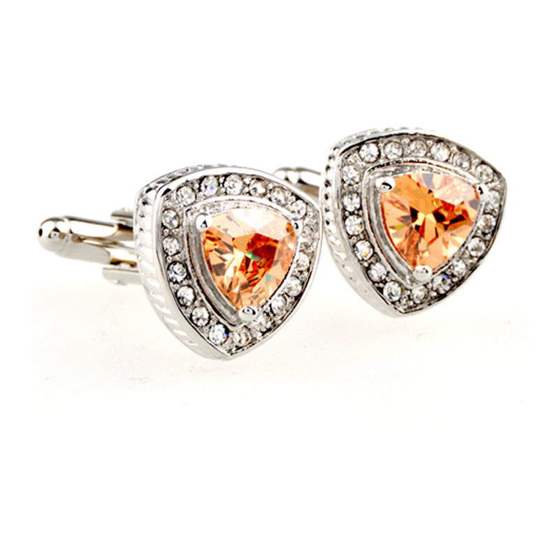 Crystal Zircon Cufflinks