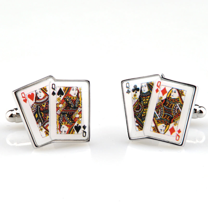 Movies Gambling Enamel Dropping Glue Cufflinks