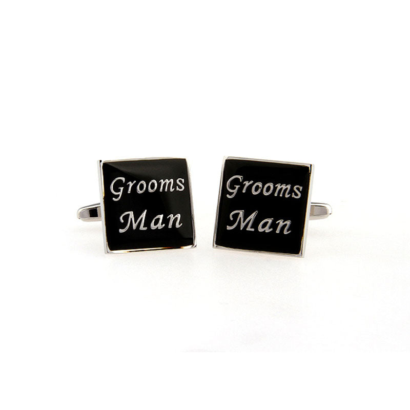 Festivals Wedding Reception Enamel Dropping Glue Cufflinks