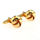 Laser Laser Chinese Knot Plain Colour Metal Cufflinks