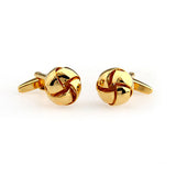 Laser Laser Chinese Knot Plain Colour Metal Cufflinks