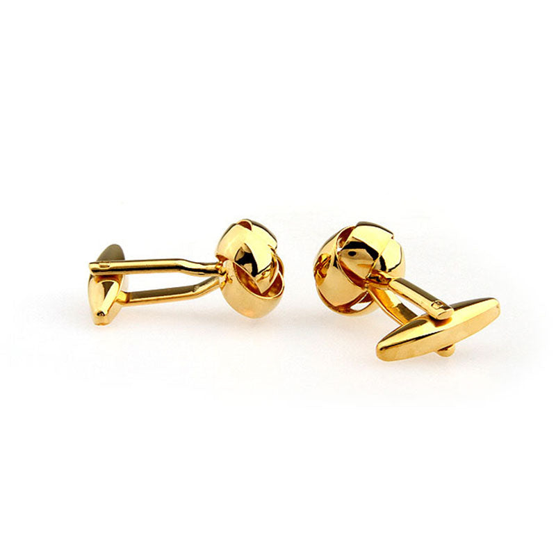 Laser Laser Chinese Knot Plain Colour Metal Cufflinks