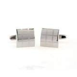 Laser Laser Chinese Knot Plain Colour Metal Cufflinks