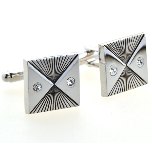 Crystal Zircon Cufflinks