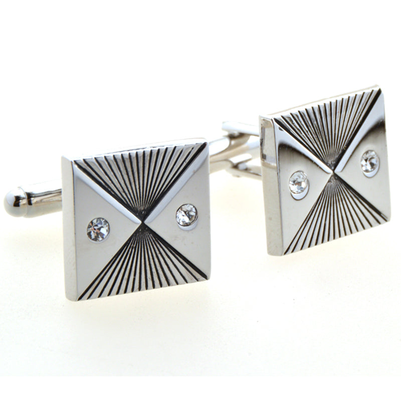 Crystal Zircon Cufflinks