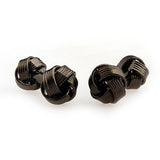 Laser Laser Chinese Knot Plain Colour Metal Cufflinks