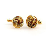 Laser Laser Chinese Knot Plain Colour Metal Cufflinks