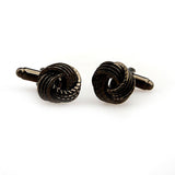 Laser Laser Chinese Knot Plain Colour Metal Cufflinks