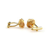 Laser Laser Chinese Knot Plain Colour Metal Cufflinks