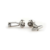 Laser Laser Chinese Knot Plain Colour Metal Cufflinks