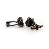 Laser Laser Chinese Knot Plain Colour Metal Cufflinks