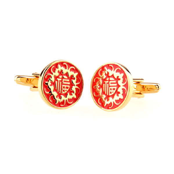 Festivals Wedding Reception Enamel Dropping Glue Cufflinks