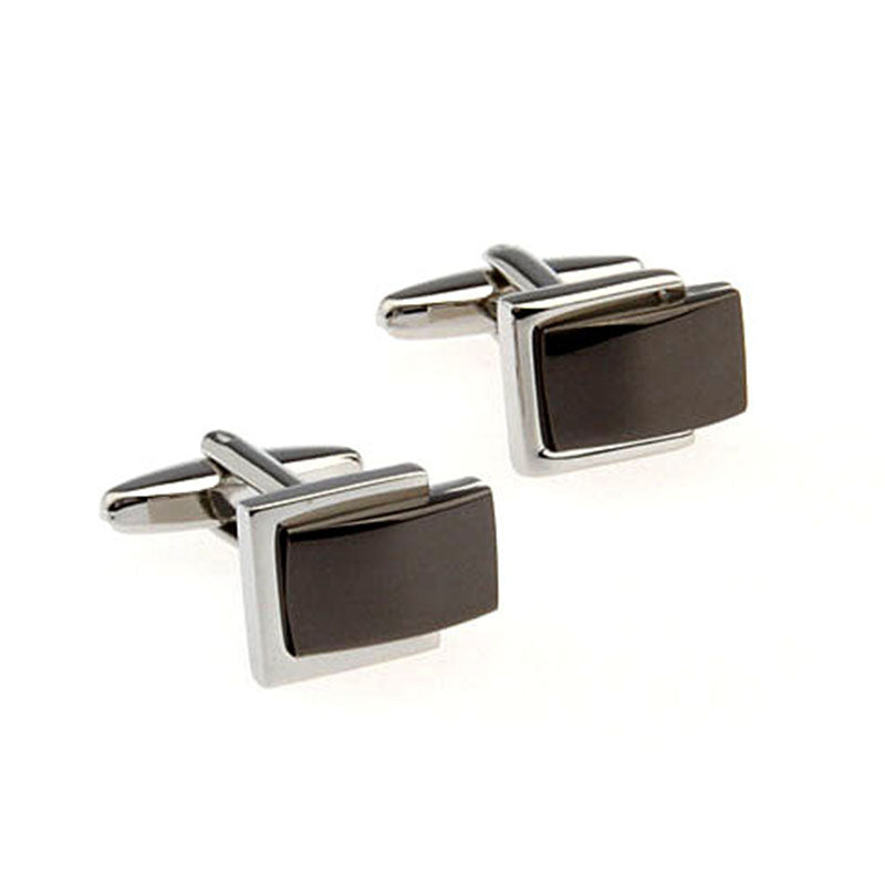 Plain Colour Metal Cufflinks