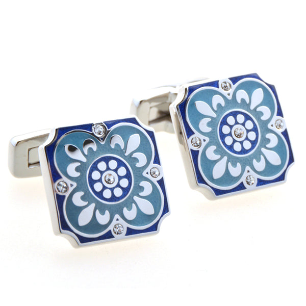 Enamel Dropping Glue Cufflinks