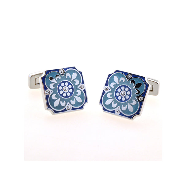 Enamel Dropping Glue Cufflinks