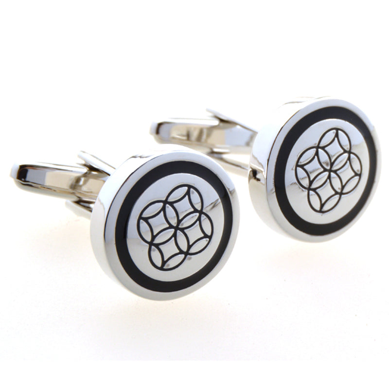 Enamel Dropping Glue Cufflinks